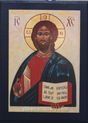 Christ-Print on wood by Midge Aragon
